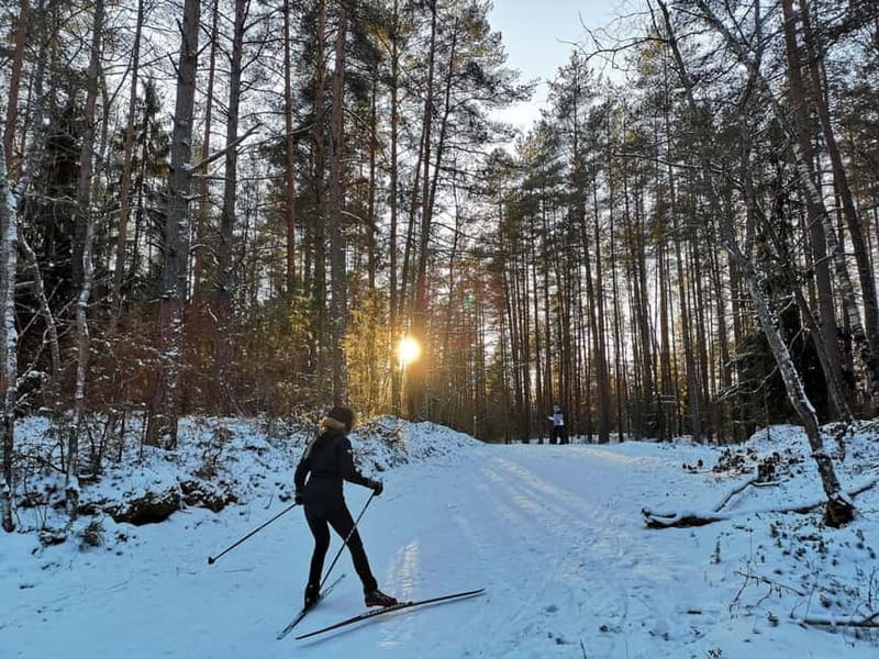 From Riga: Cross-country skiing and beating heart memorial - Leaving Riga for Ogre Municipality