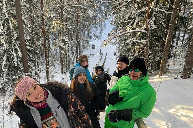 Husky dog sled/bike kart ride in Latvia ~ 3h group tour from Riga - Staying warm in real Latvian winter