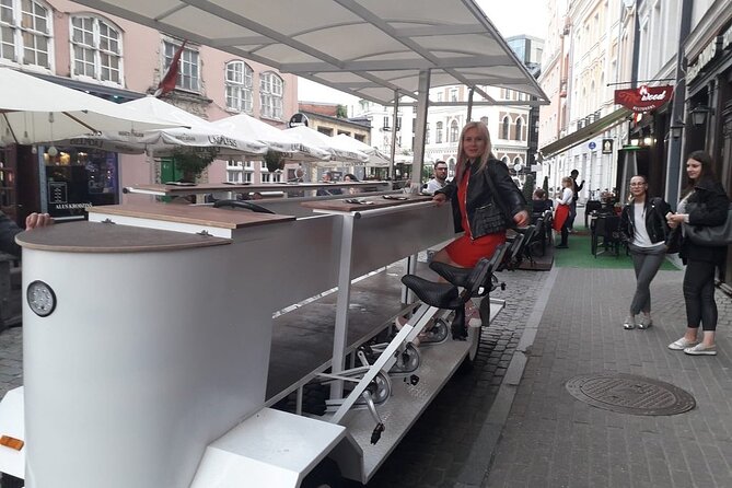 Private One Hour Riga Beer Bike Tour - Comfortable chairs, music, and a covered roof