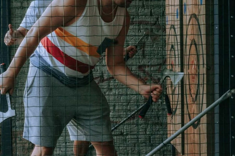 Riga: Axe and Knife Throwing Experience - The outdoor setting can be part of the story