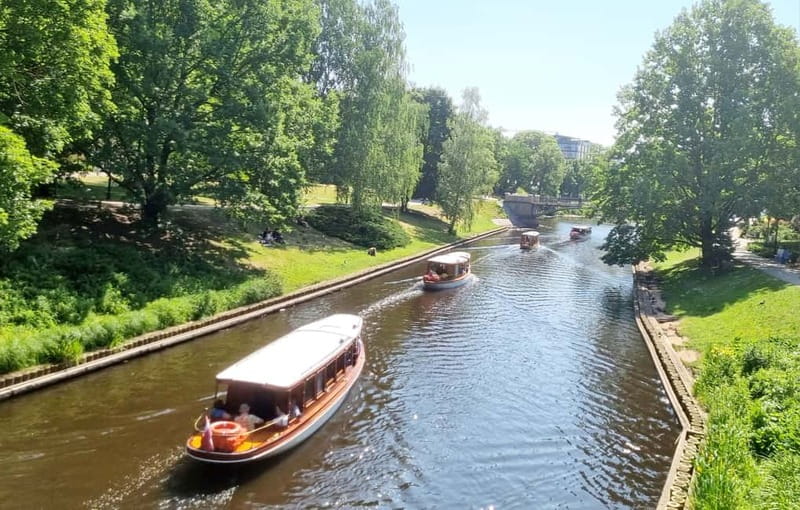 Riga: Canal & Daugava Cruise on a Historic Wooden Boat - Out onto the Daugava River