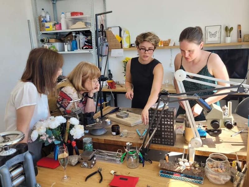 Riga: Private Jewelry Workshop with a View - Sawing, shaping, soldering, and polishing the silver
