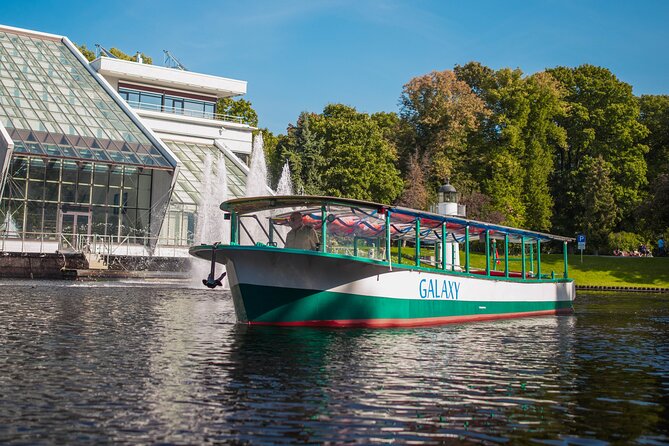 Riga Sightseeing Tour by Canal Boat with Audioguide - National Theater, Bastion Hill, and the Freedom Monument
