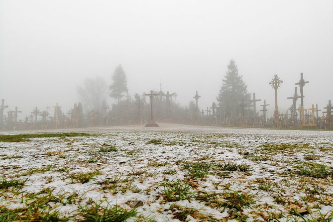 Sunrise at the Hill of Crosses - 2 countries in 1 day - Forty minutes to walk, photograph, and reflect